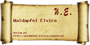 Waldapfel Elvira névjegykártya